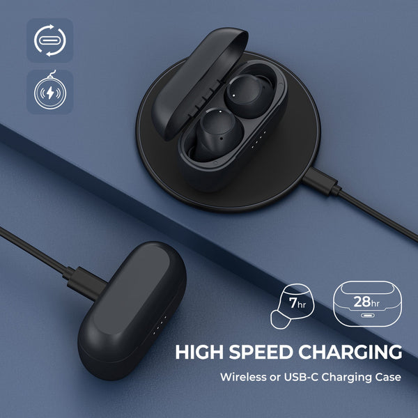 MPOW ANC Wireless Earbuds Bluetooth 5.2 Active Noise Canceling Headphones w/35H Playtime