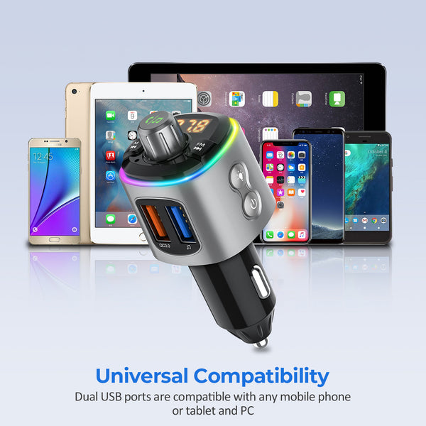 US ONLY |  (Upgraded Version) FM Transmitter Bluetooth for Car