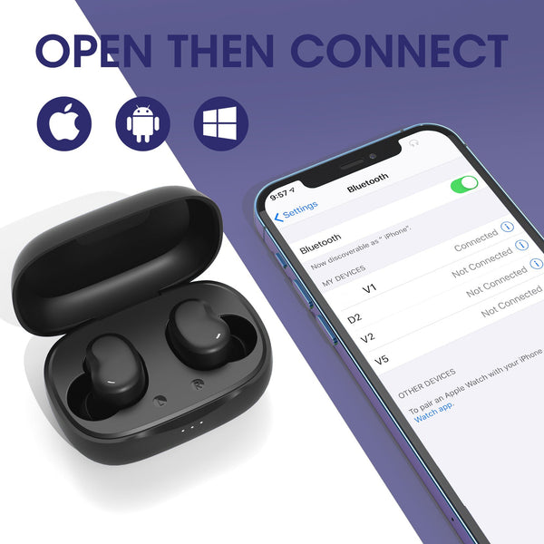 mpow Wireless Earbuds, V1 Bluetooth Earbuds in-Ear with Stereo Sound
