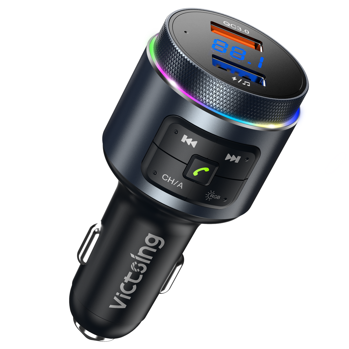 Victsing fm transmitter for shop car bluetooth 5.0