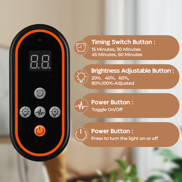 Red Light with Remote Control for Face and Body, 660nm Deed Red Light and 850nm Near Infrared LED Red Light Device at Home for Body