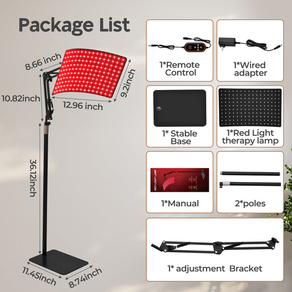 Red Light with Remote Control for Face and Body, 660nm Deed Red Light and 850nm Near Infrared LED Red Light Device at Home for Body
