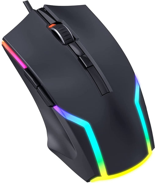 Mpow Wired Gaming PC354 Mouse with 7 RGB Backlit Modes, Wired Mouse for Gaming [8000 Adjustable DPI]