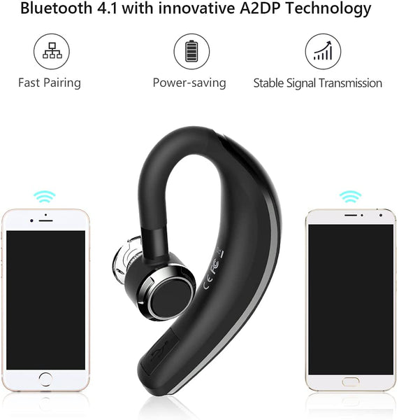Bluetooth Wireless Earpiece Headset Hands-free Calling with Clear Voice 280 Hours Standby Time