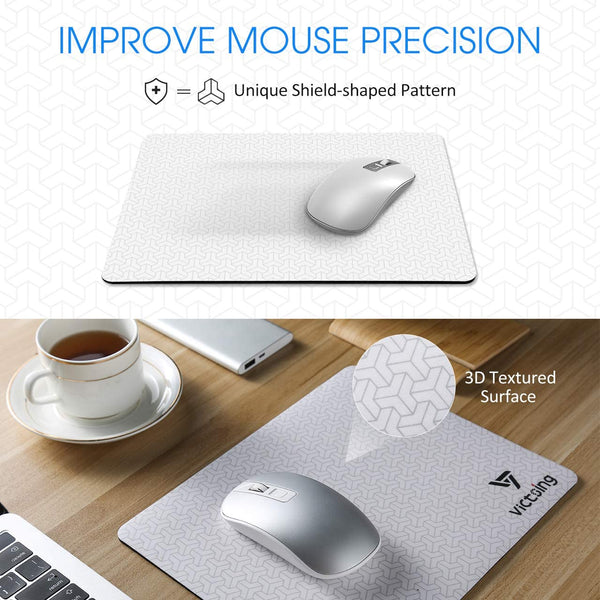 VictSing 3D Textured Plastic Surface Mouse Pad (10.2x8.3in)