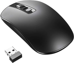 Slim & Noiseless 2.4G USB PC Laptop Computer Cordless Mice with Nano Receiver,1600 DPI Mouse