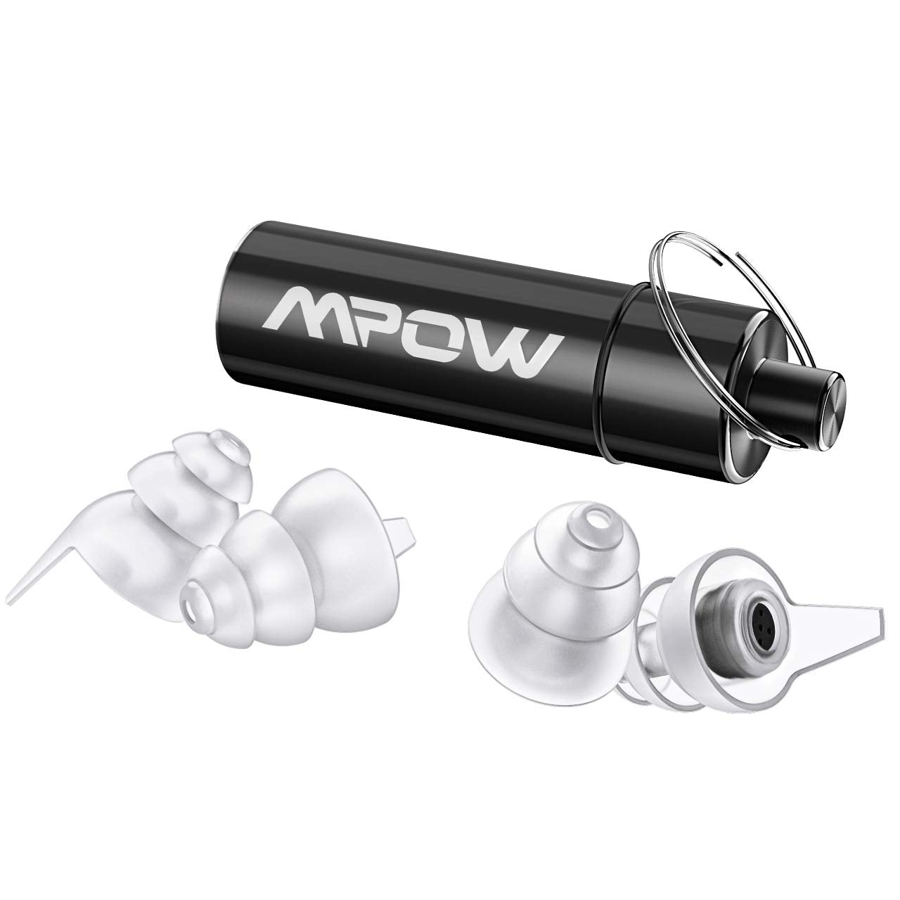 MPOW HP096A SNR 28dB Concert Ear Plugs with Aluminum Carry Case