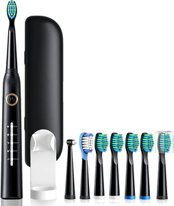 Sonic Electric Toothbrush  h with 8 Brush Heads, Travel Case, 40000 VPM Deep Clean 5 Modes