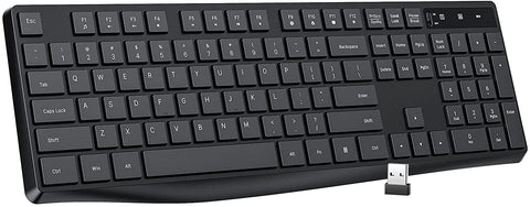 MK98 Wireless Keyboard, 2.4G Ergonomic Wireless Computer Keyboard-PC298