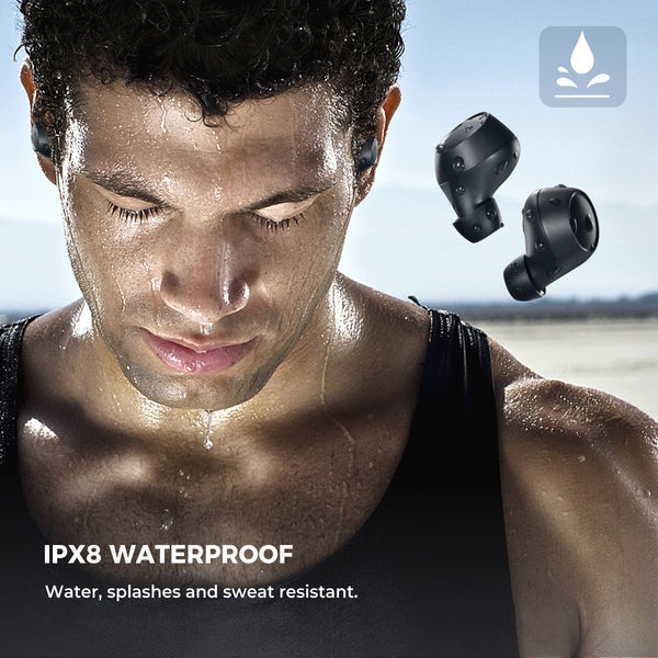 MPOW ANC Wireless Earbuds Bluetooth 5.2 Active Noise Canceling Headphones w/35H Playtime