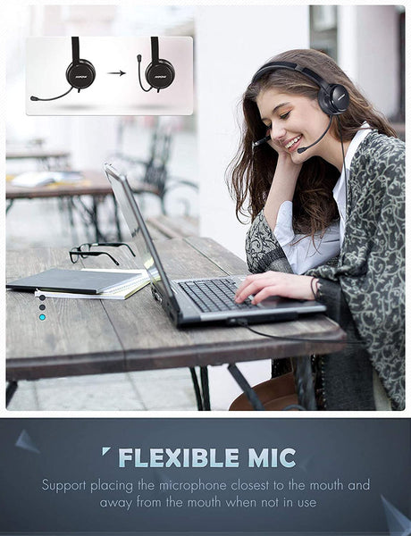 (2 pack）Mpow 071 USB Headset/3.5mm Computer Headset