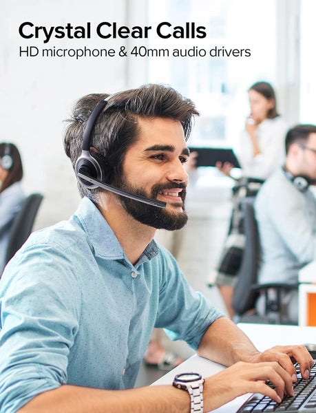 Wireless Headset, 𝟮𝟬𝟮𝟯 𝗡𝗲𝘄 Wireless 5.0 Headset with Microphone-BH617