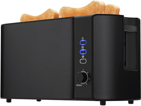 Toaster 4 Slice, 10‘â€?Long Slot Toaster 2 Slice, Extra-Wide Stainless Steel Toasters