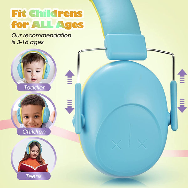 Mpow Kids Noise Cancelling Headphones, SNR 29dB Kids Hearing Protection with Padded Headband,