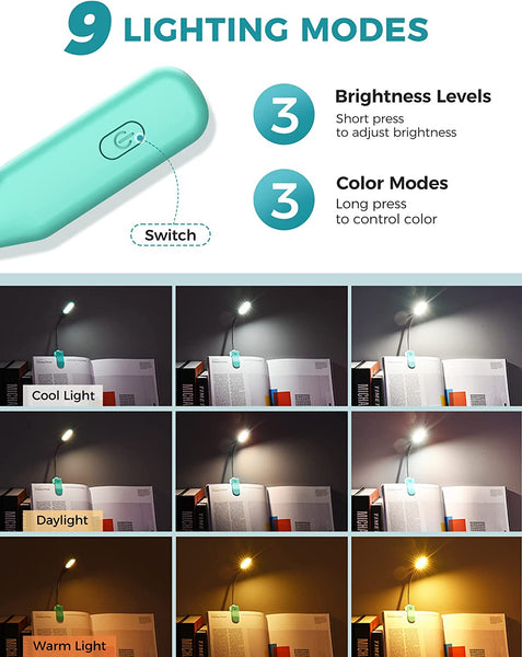 Book Light Clip On Rechargeable
