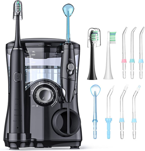 Water Flosser and Toothbrush Combo in One, 600ml Oral Irrigator