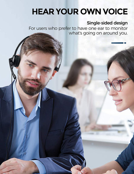 Mpow BH459A Single-sided 2.5mm & USB Headset with Microphone