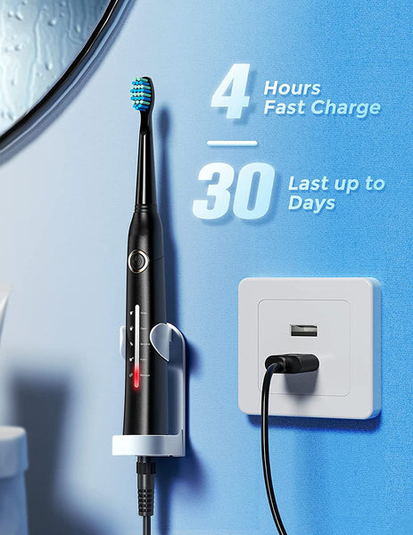 Sonic Electric Toothbrush  h with 8 Brush Heads, Travel Case, 40000 VPM Deep Clean 5 Modes