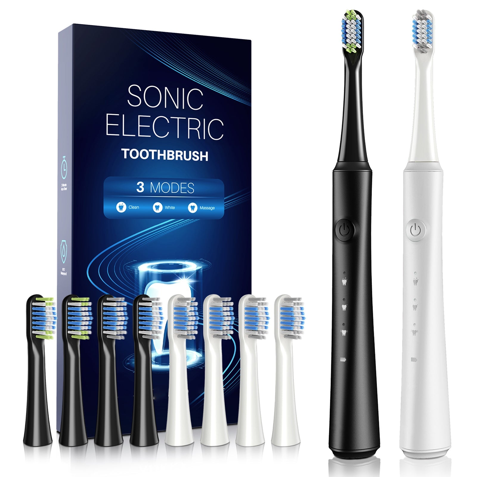 142AW DUO Electric Toothbrushes Adults WHITE&BLACK
