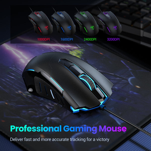 PC264 RGB Gaming Keyboard Mouse Mousepad Set, 3-in-1