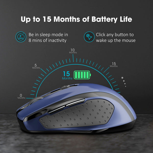 VictSing MM057 2.4G Wireless Optical Mouse Blue
