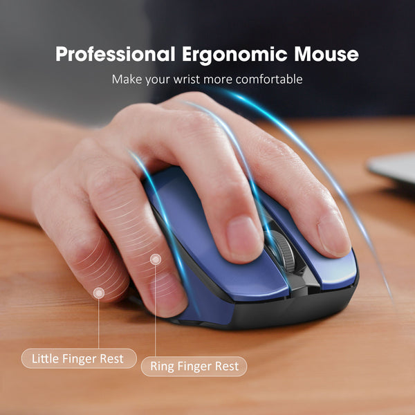 VictSing MM057 2.4G Wireless Optical Mouse Blue