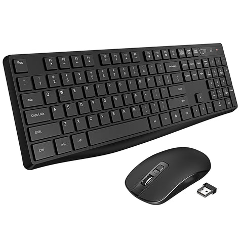 Wireless Keyboard and Mouse Combo Black