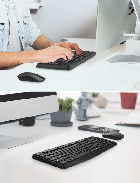 Wireless Keyboard and Mouse Combo Black