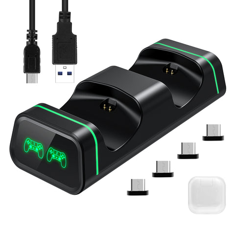 VICTSING PS4 Controller Charger, Dual USB Fast Charging Station Dock Stand for Sony PS4/PS4 Slim/PS4 Pro Controller
