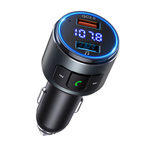 VicTsing FM Transmitter, Bluetooth 5.0, Black