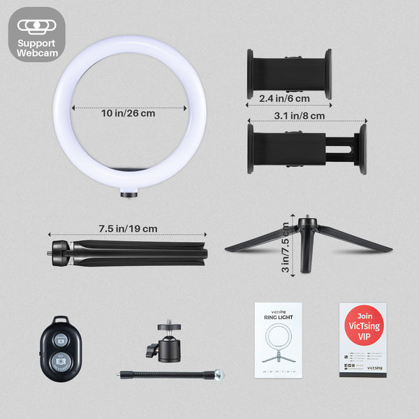 Victsing 472 10" LED Ring Light