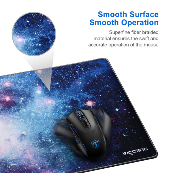 VicTsing Wide&Long Gaming Mouse Mat with Super Large Size (800×400×2.5mm/31.5×15.75×0.12inch)-US07