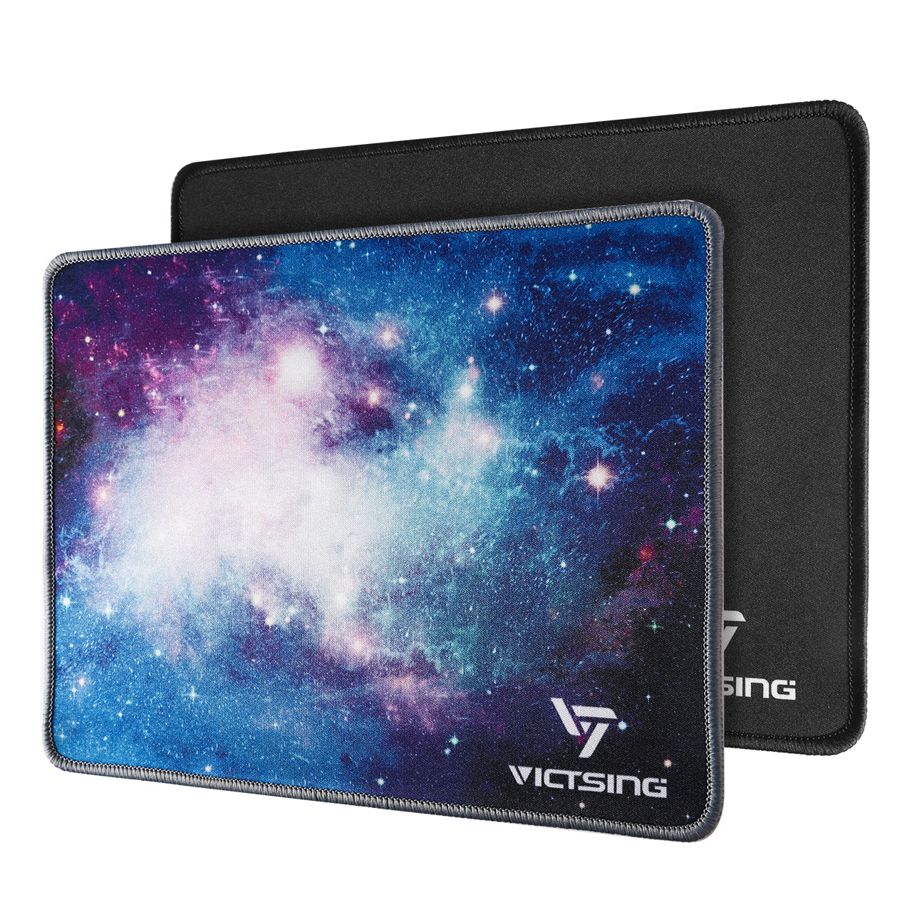 VictSing Mouse Pads [twin Pack]0.2×8.3×0.08 inches, Black+Blue-US07