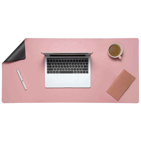 VictSing Dual-sided Desk Pad, PU Leather Mouse Pad 35.4" x 17" with Stitched Edges-US07