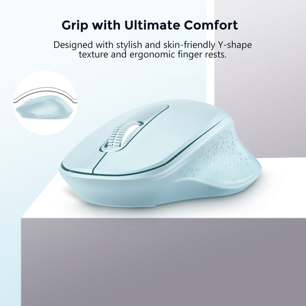 VicTsing Mini Ergonomic Wireless Mouse, Mint Green