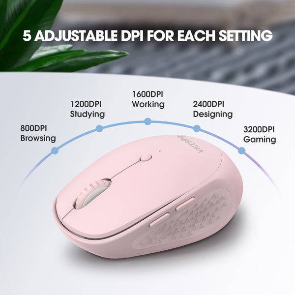 VicTsing 2.4GHz Mini Wireless Mouse with USB Receiver