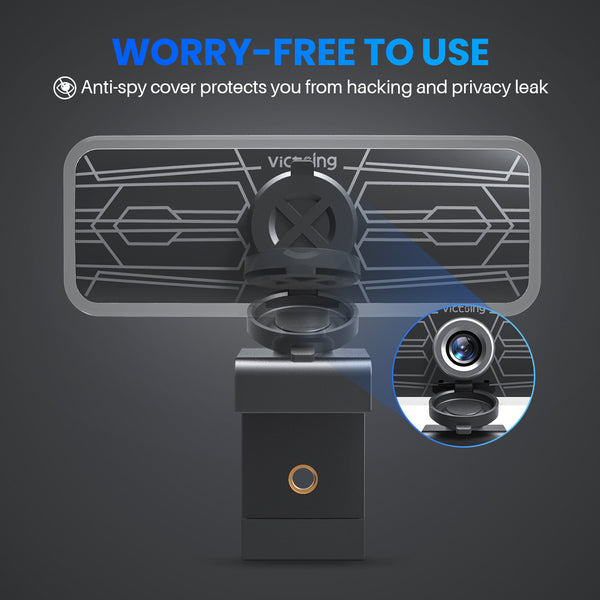 VicTsing PC317 1080P Webcam with Dual Microphones & Privacy Cover