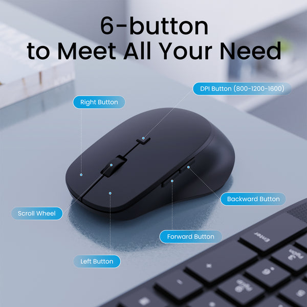 PC321 Ergonomic Wireless Keyboard Mouse Combo