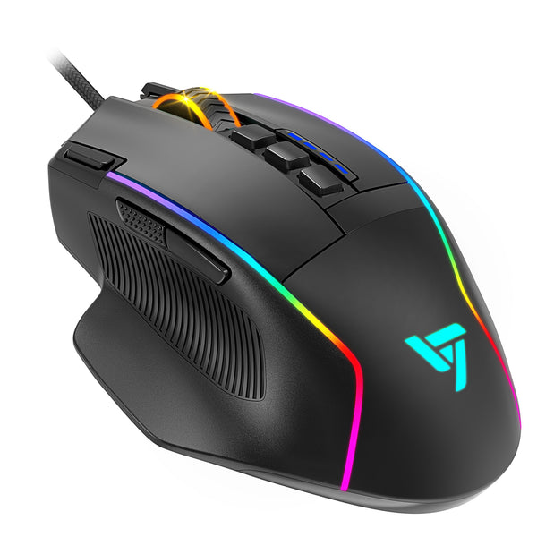 VicTsing Wired RGB Gaming Mouse with 10 Programmable Buttons & Fire Button