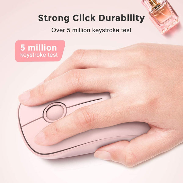 VictSing Slim Wireless Mouse Pink