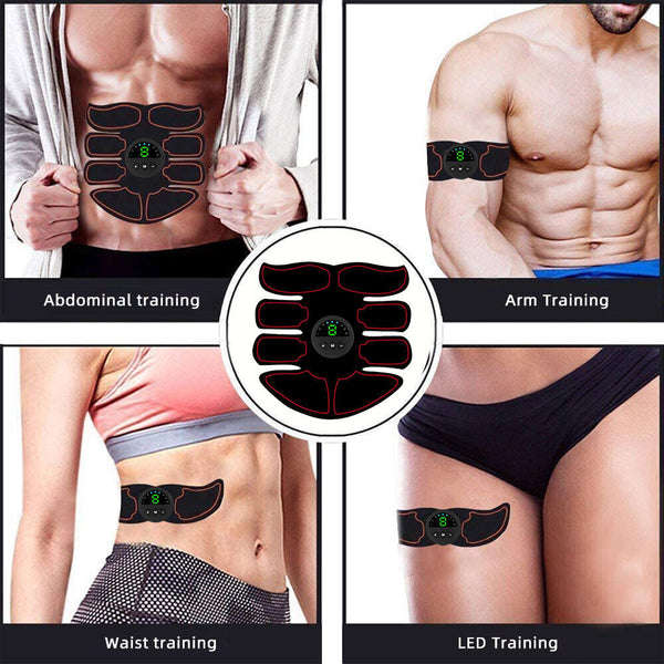 Rechargeable Abdominal Muscle Stimulator Trainer Abs Fitness Excersize Gear 6 Modes 19 Intensities
