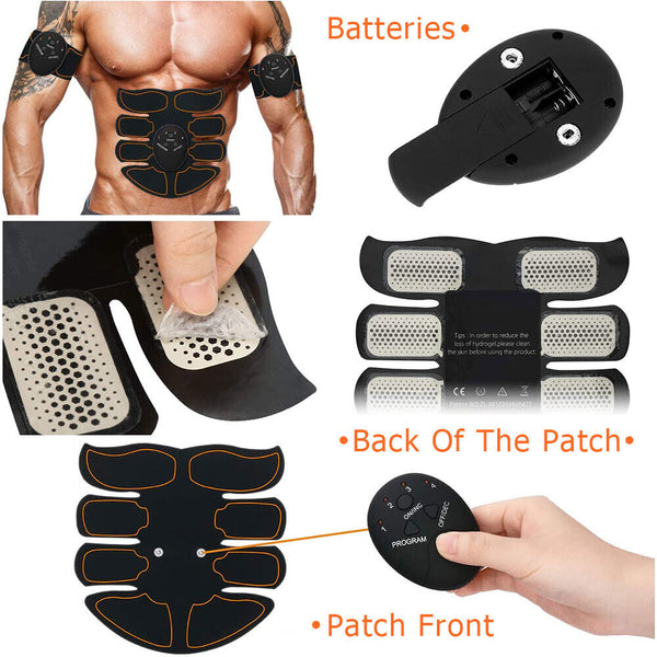 Rechargeable Abdominal Muscle Stimulator Trainer Abs Fitness Excersize Gear 6 Modes 10 Intensities