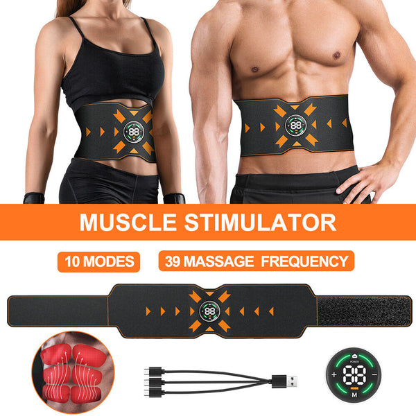 Abdominal EMS ABS Muscle Stimulator Belt Home Fitness Toning Belly Waist Trainer